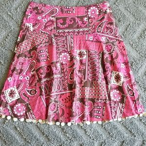 Willi Smith Skirt with shell beads